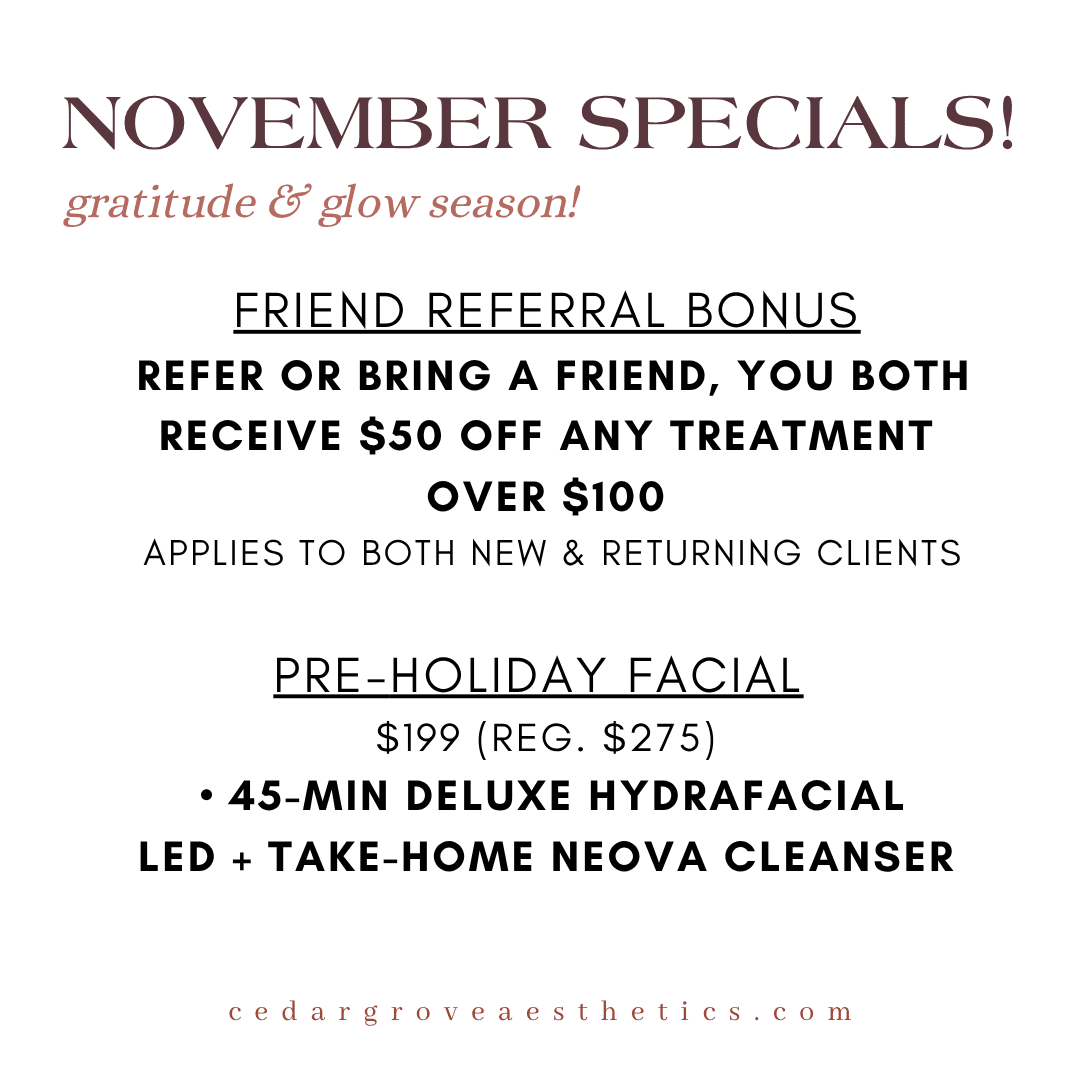 cedar Nov specials